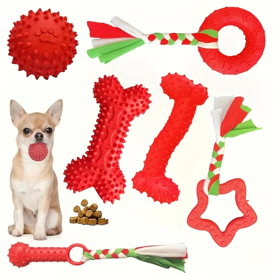 Durable 6-Piece Set of Bite-resistant Toys – 5 Colors