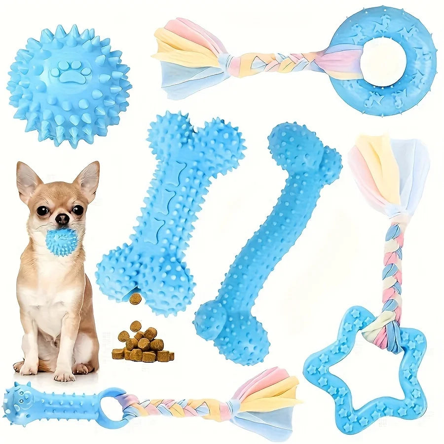 Durable 6-Piece Set of Bite-resistant Toys – 5 Colors