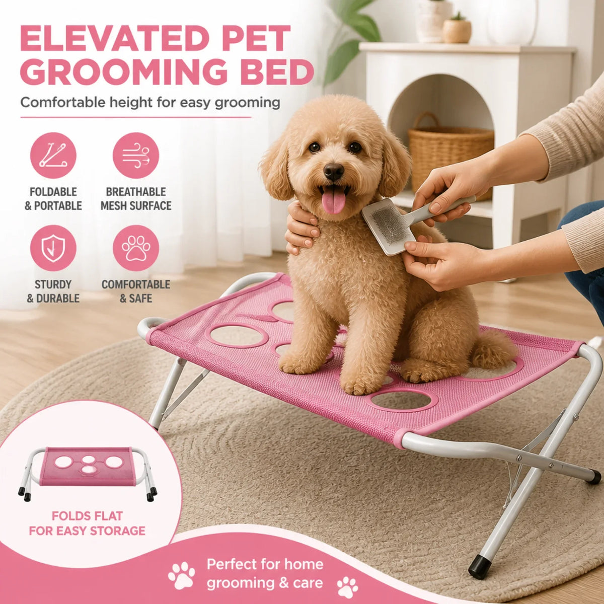 Foldable Bath Stand Quick-Dry Mesh Bath - MyPetDollar.com