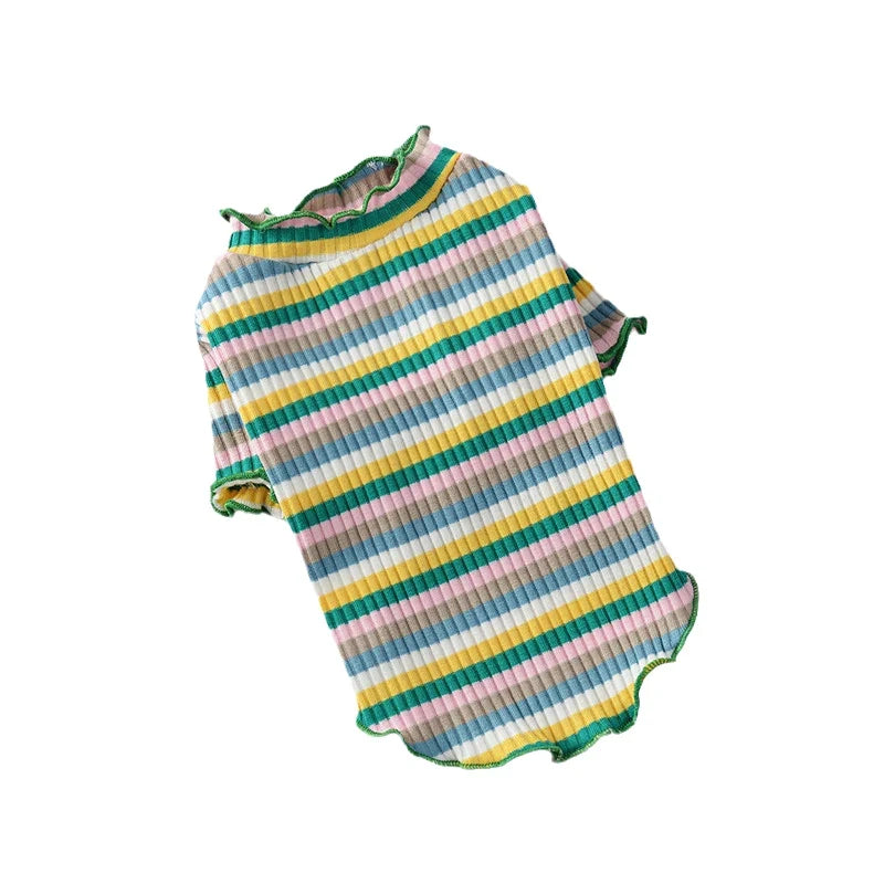 Colorful Stripe Sphynx Cat Vest Shirt for - MyPetDollar.com