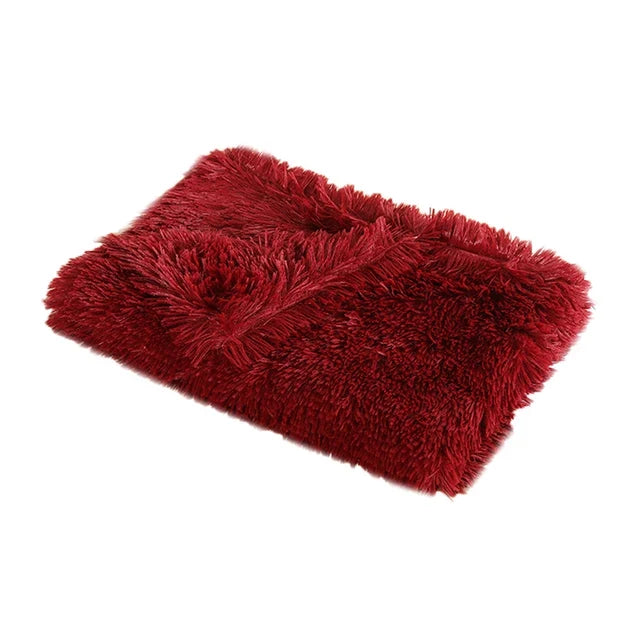 Fluffy Long Plush Pets Bed Blankets Pet - MyPetDollar.com