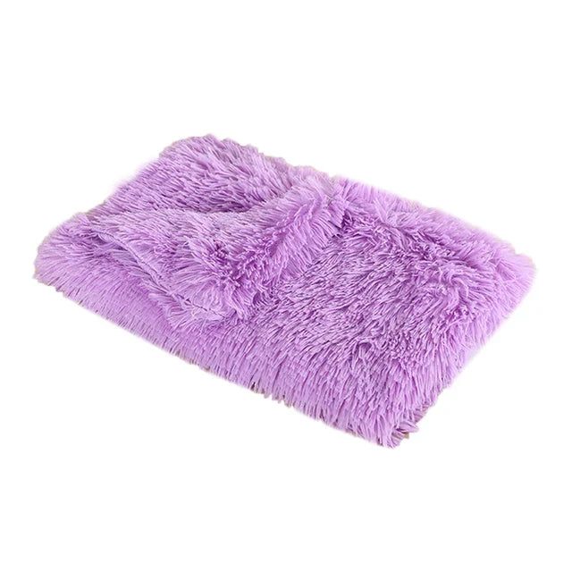 Fluffy Long Plush Pets Bed Blankets Pet - MyPetDollar.com