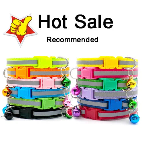 100Pcs Dog Collar With Bells Adjustable - MyPetDollar.com