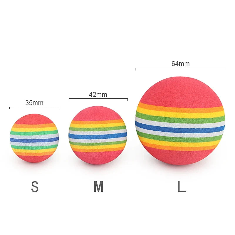 5PCS Pet Cat Toy EVA Rainbow Color Balls - MyPetDollar.com