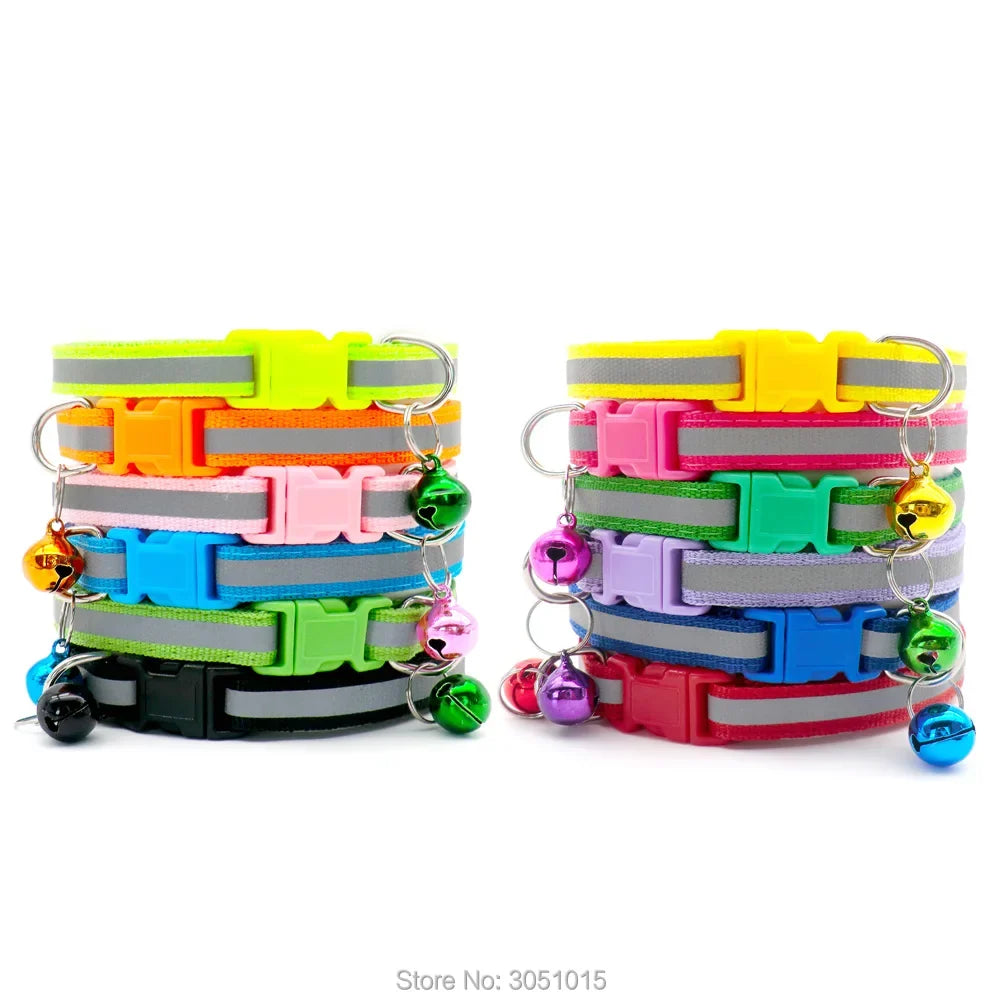 100Pcs Dog Collar With Bells Adjustable - MyPetDollar.com