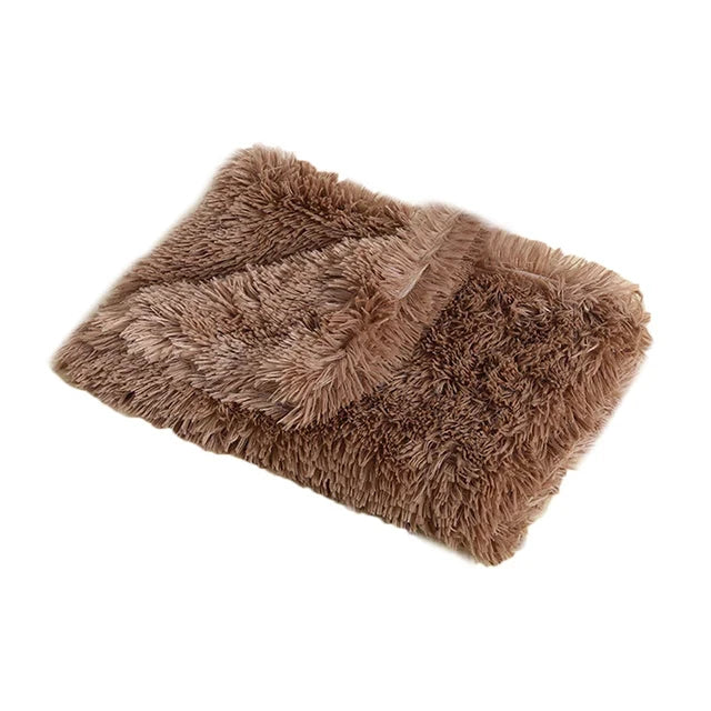 Fluffy Long Plush Pets Bed Blankets Pet - MyPetDollar.com