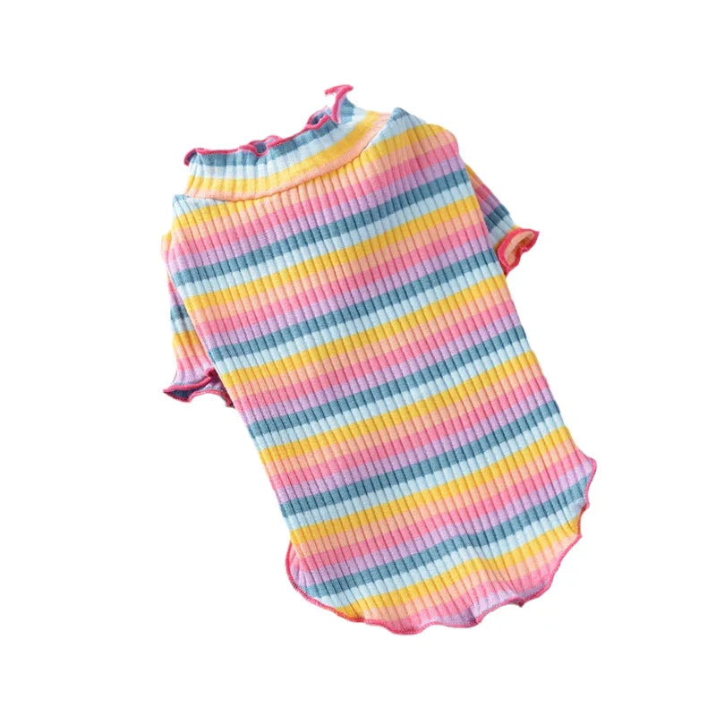 Colorful Stripe Sphynx Cat Vest Shirt for - MyPetDollar.com