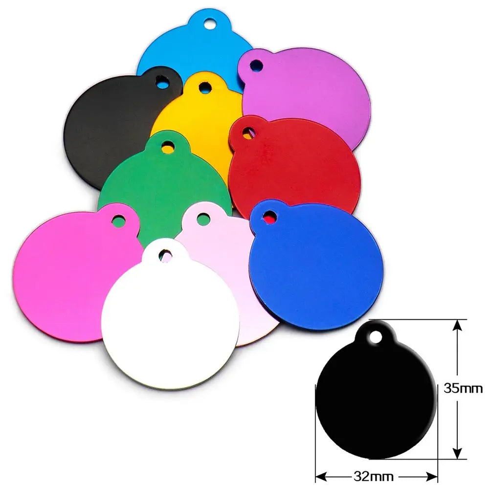 Personalized Random Mix Aluminum Blank ID Tag – 26 Colors