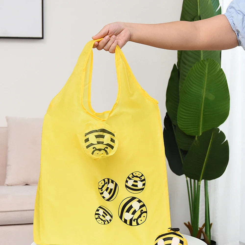 Foldable Cartoon Shopping Bag – 14 Colors
