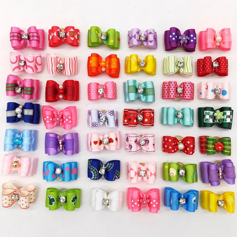 100/300pcs Dog Hair Bows Handmade Small Dog - MyPetDollar.com