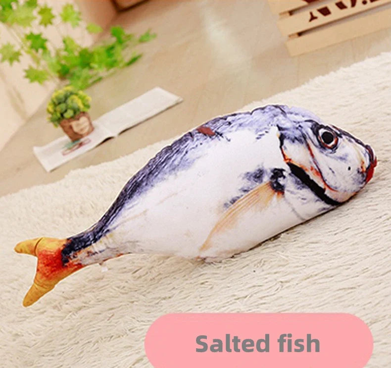 New Pets Plush Simulation Fish Shape Cat Toy - MyPetDollar.com