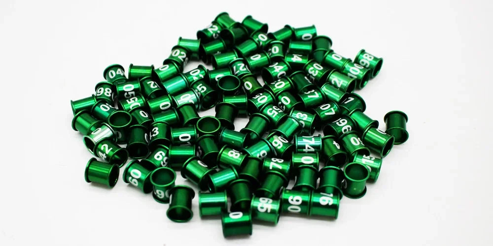 8mm Diameter Bird Pigeon Digital Aluminum Foot Ring – 6 Colors