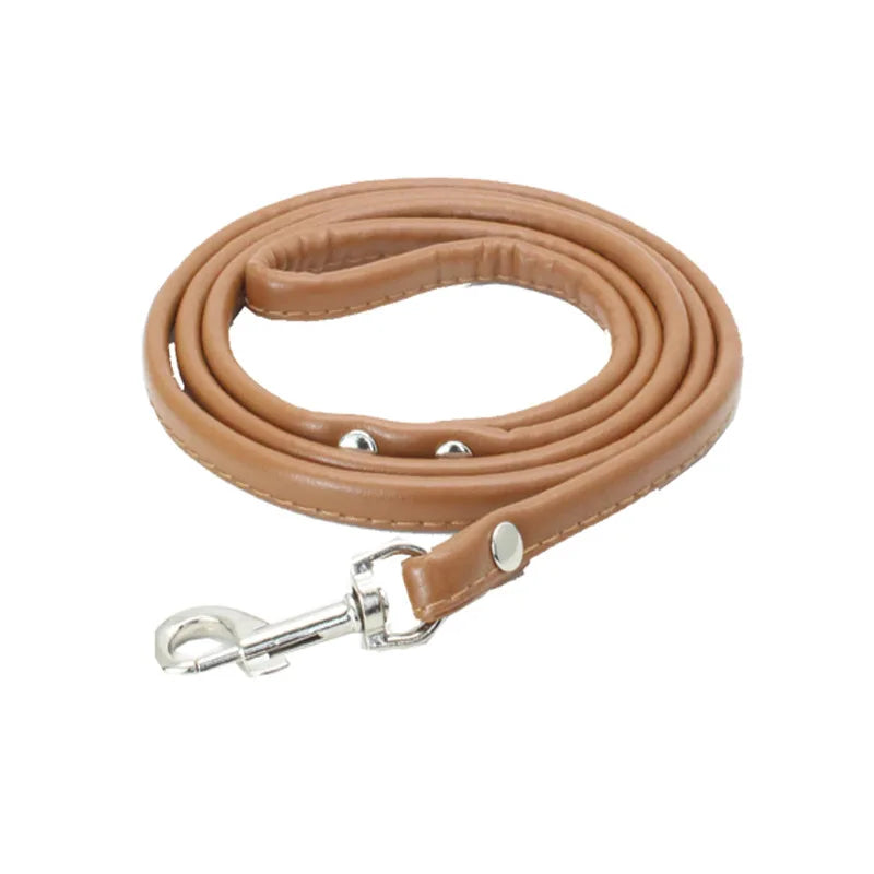 PU Leather Dog Leash Chain Leads Rope Pet - MyPetDollar.com