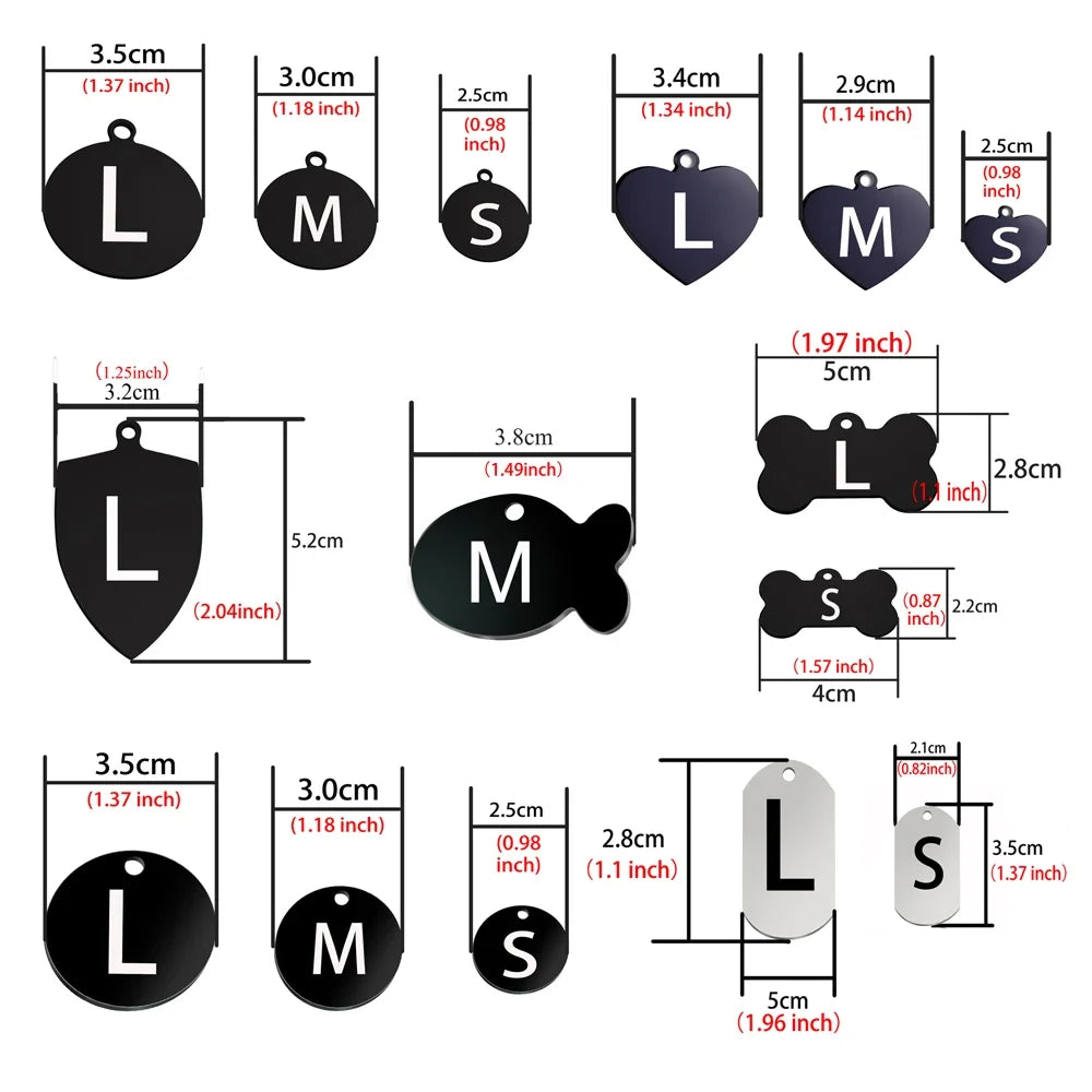 Custom Dog Cat ID Tag Engraved Personalized - MyPetDollar.com