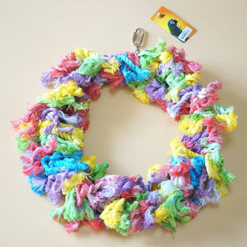 CAITEC Bird Chew Toys Cotton Snuggle Ring - MyPetDollar.com