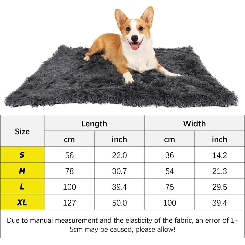 Fluffy Long Plush Pets Bed Blankets Pet - MyPetDollar.com