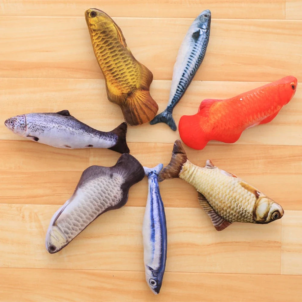 New Pets Plush Simulation Fish Shape Cat Toy - MyPetDollar.com