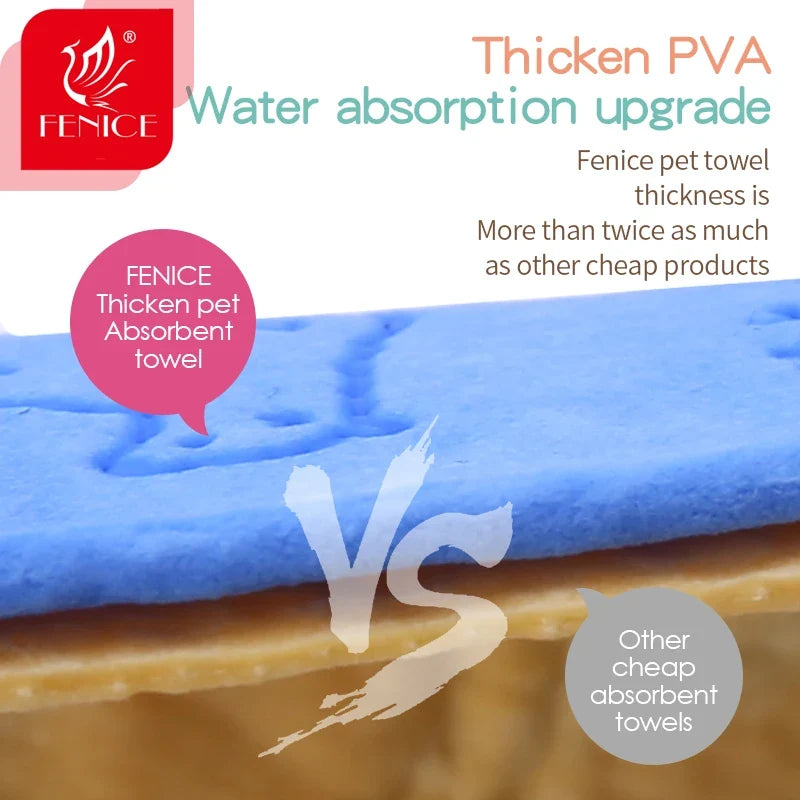 Fenice Pet Bath Towel Soft Lint-free Dogs - MyPetDollar.com