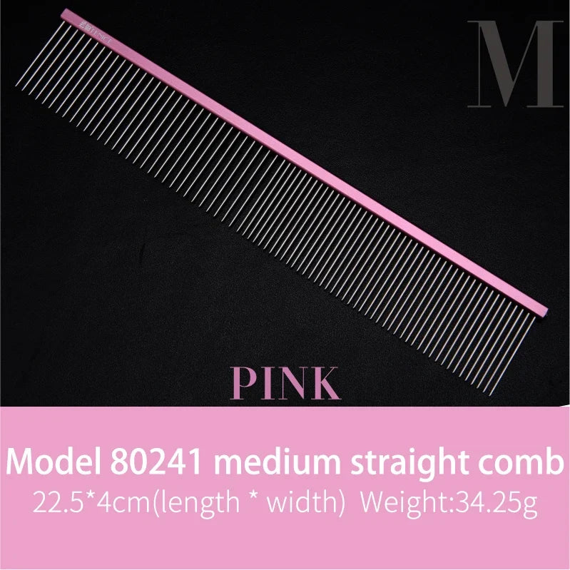 Fenice Metal Grooming Comb for Dogs Stainless Steel Cat Pin