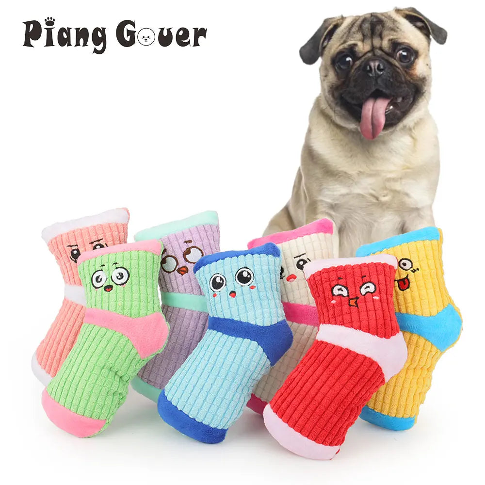 Cute Sock Small Dog Squeak Toy Sound BB - MyPetDollar.com