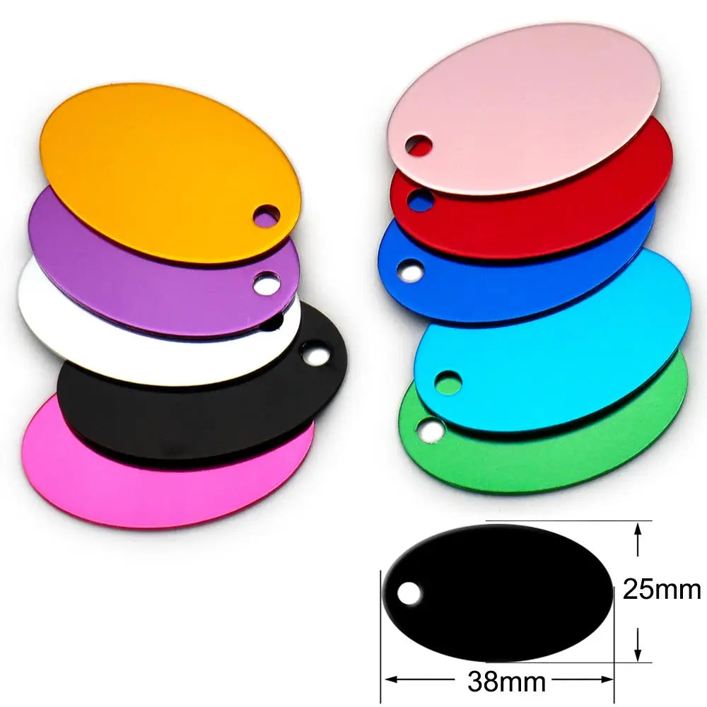 Personalized Random Mix Aluminum Blank ID Tag – 26 Colors