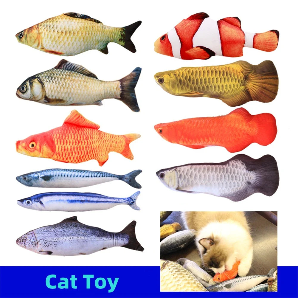 New Pets Plush Simulation Fish Shape Cat Toy - MyPetDollar.com