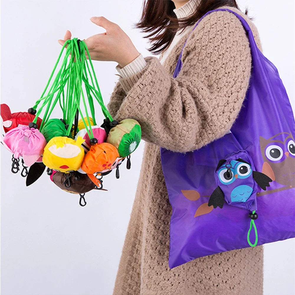 Cartoon Shopping Bag Foldable Storage Bag - MyPetDollar.com