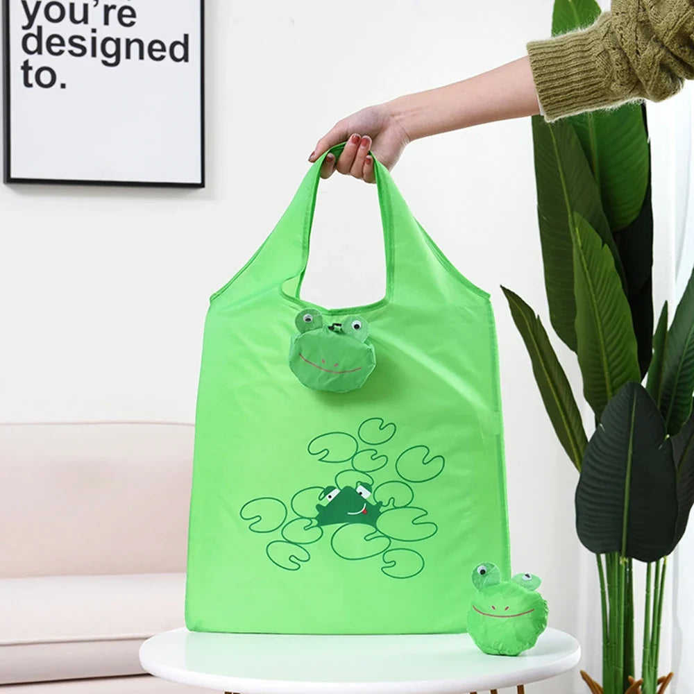 Foldable Cartoon Shopping Bag – 14 Colors