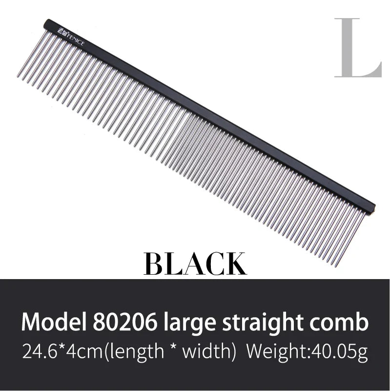 Fenice Metal Grooming Comb for Dogs Stainless Steel Cat Pin