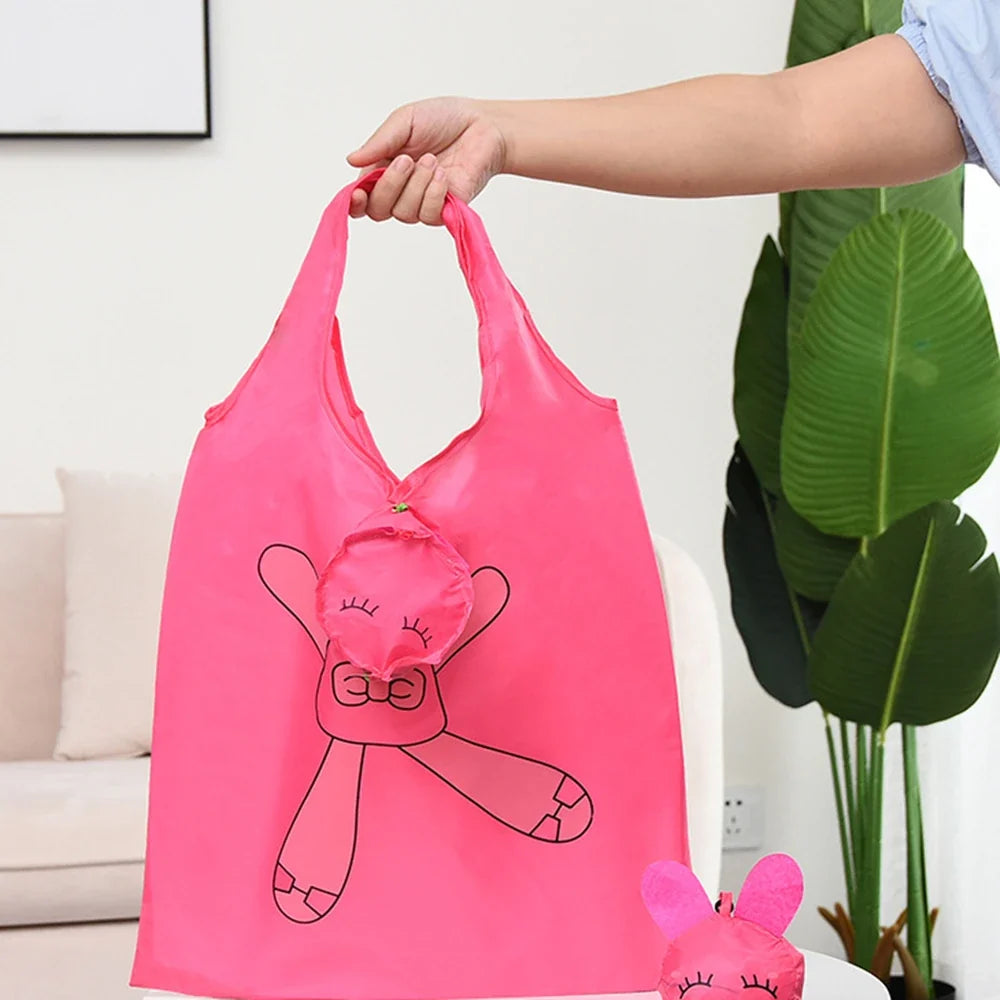 Foldable Cartoon Shopping Bag – 14 Colors