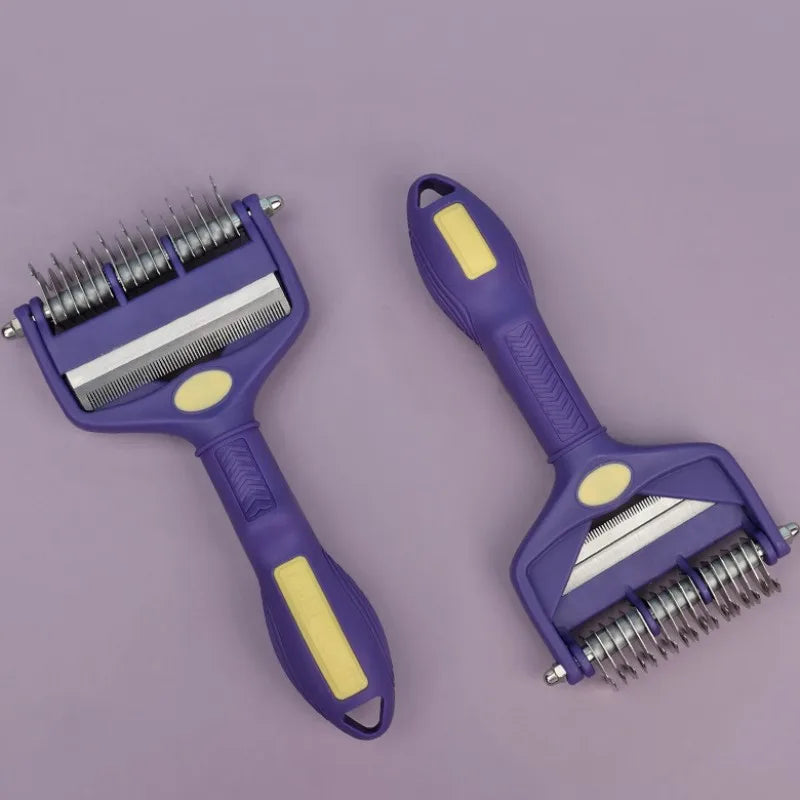 Dog Grooming Brush Knife Comb, Foldable