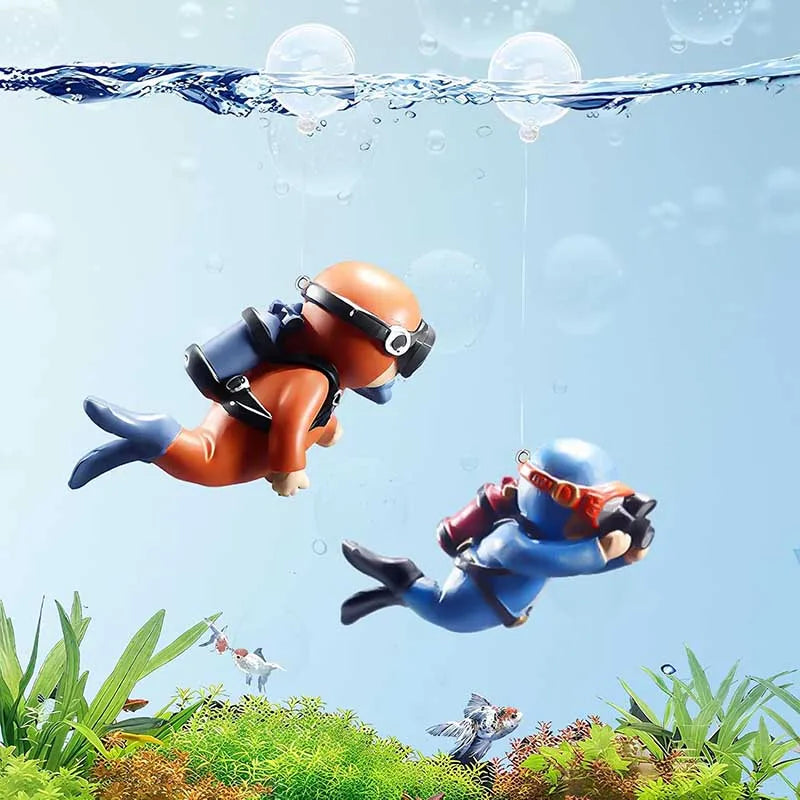 Lovely Diver Fish Tank Ornaments Landscape - MyPetDollar.com
