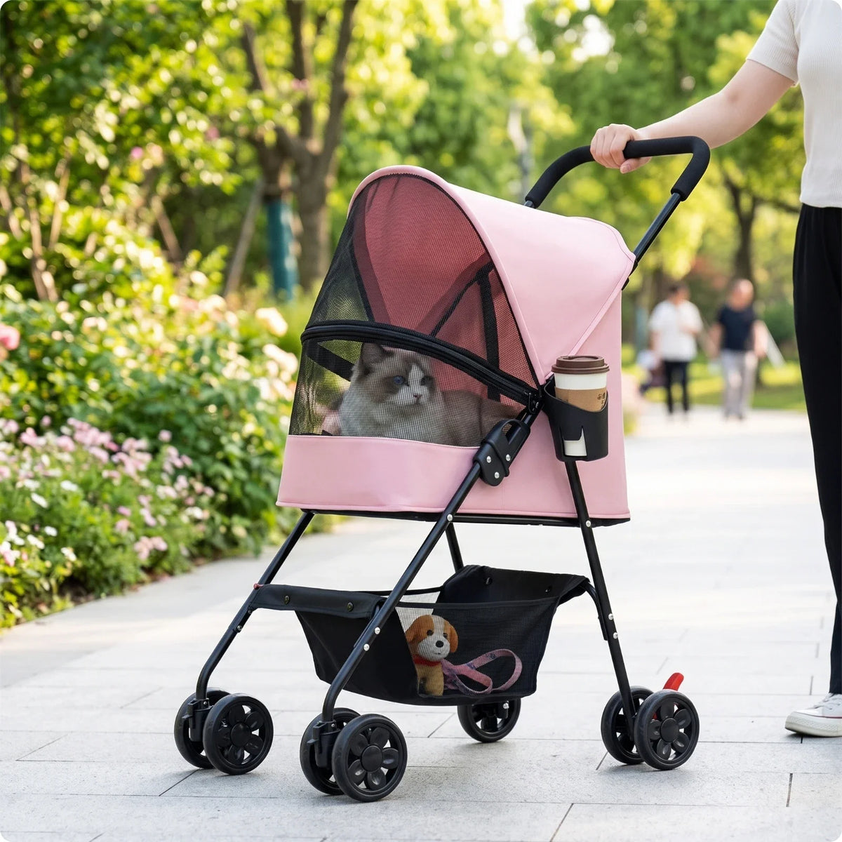 Pet Stroller with Cup – Dog Supplies