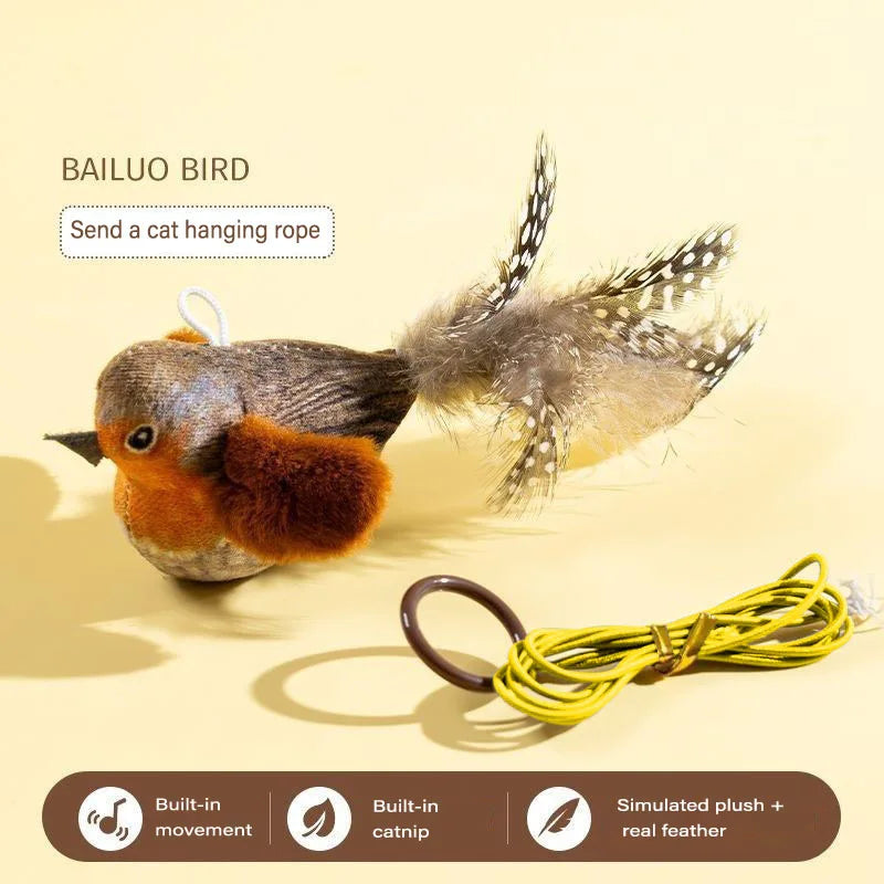 Plush Simulation Bird Cat Toys