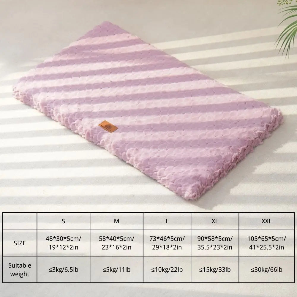 Winter Dog Crate Bed,Plush Faux Fur - MyPetDollar.com