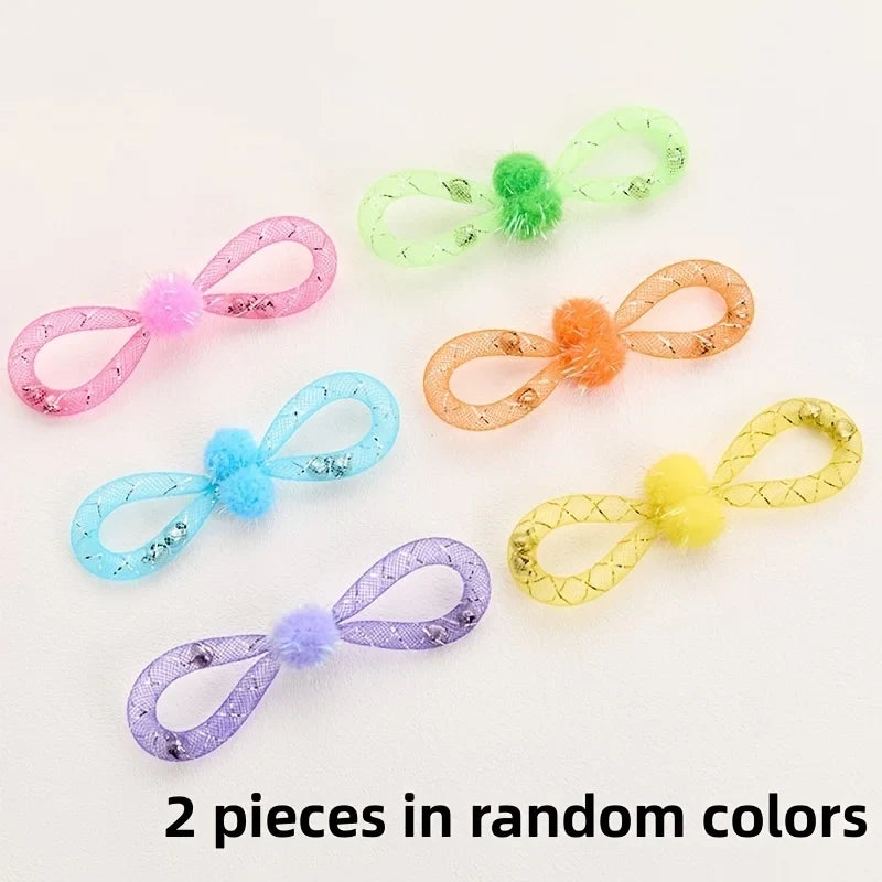 Random Color Cat Bell Attached Hose Toys