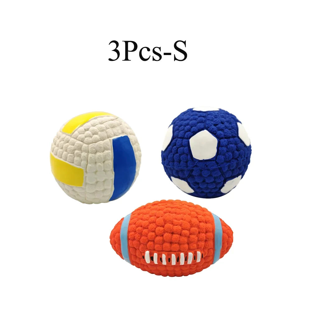1pc 3pcs Squeaky Dog Toy Balls for Small Big - MyPetDollar.com