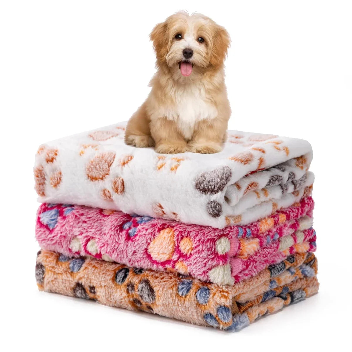 Cute Flannel Pet Blanket Cartoon Dog Paw - MyPetDollar.com