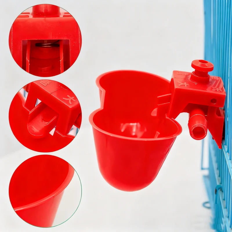 10/20Pcs Chicken Drinker Bowl Water Feeding - MyPetDollar.com