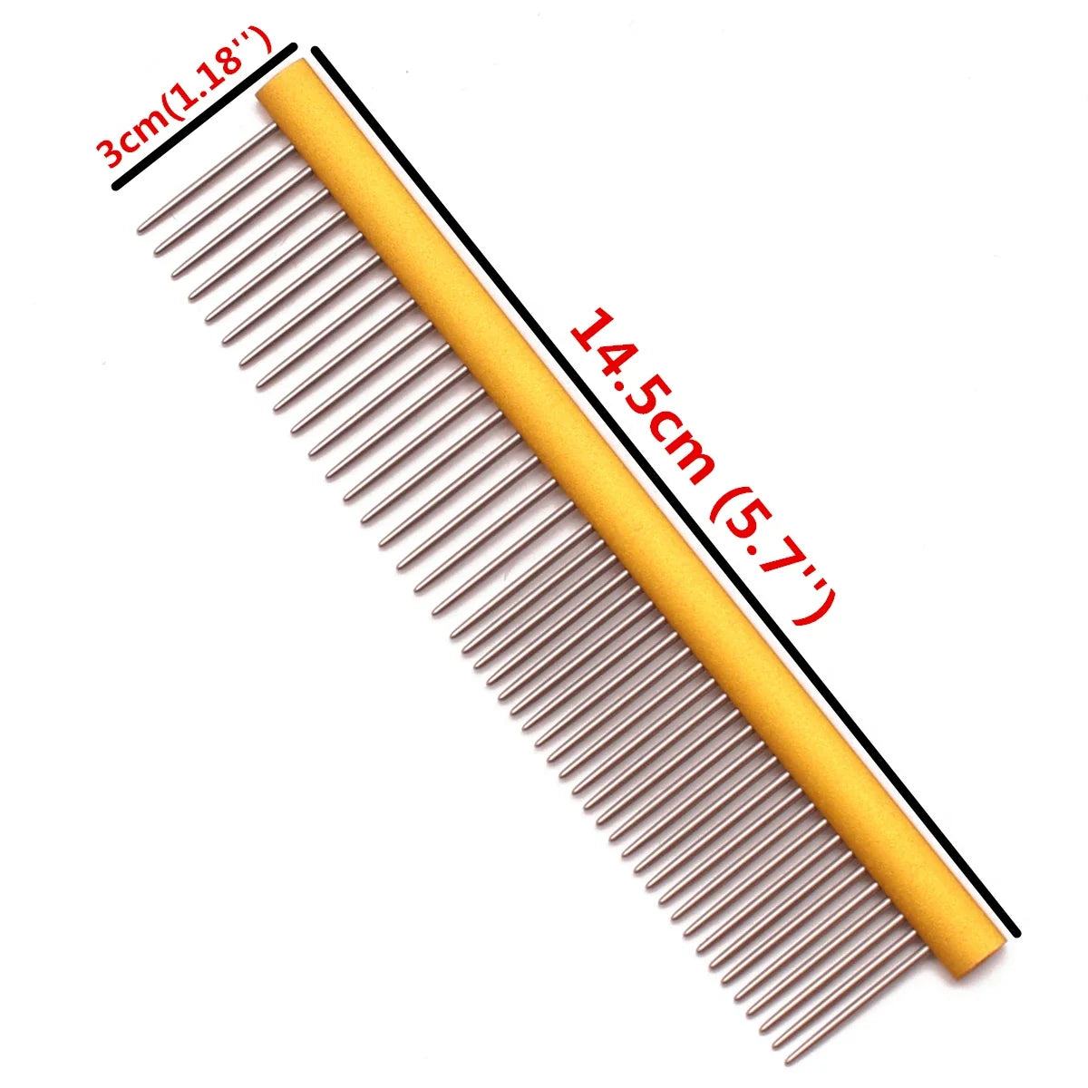 Pet Comb Aluminium Handle Dog Grooming Comb - MyPetDollar.com