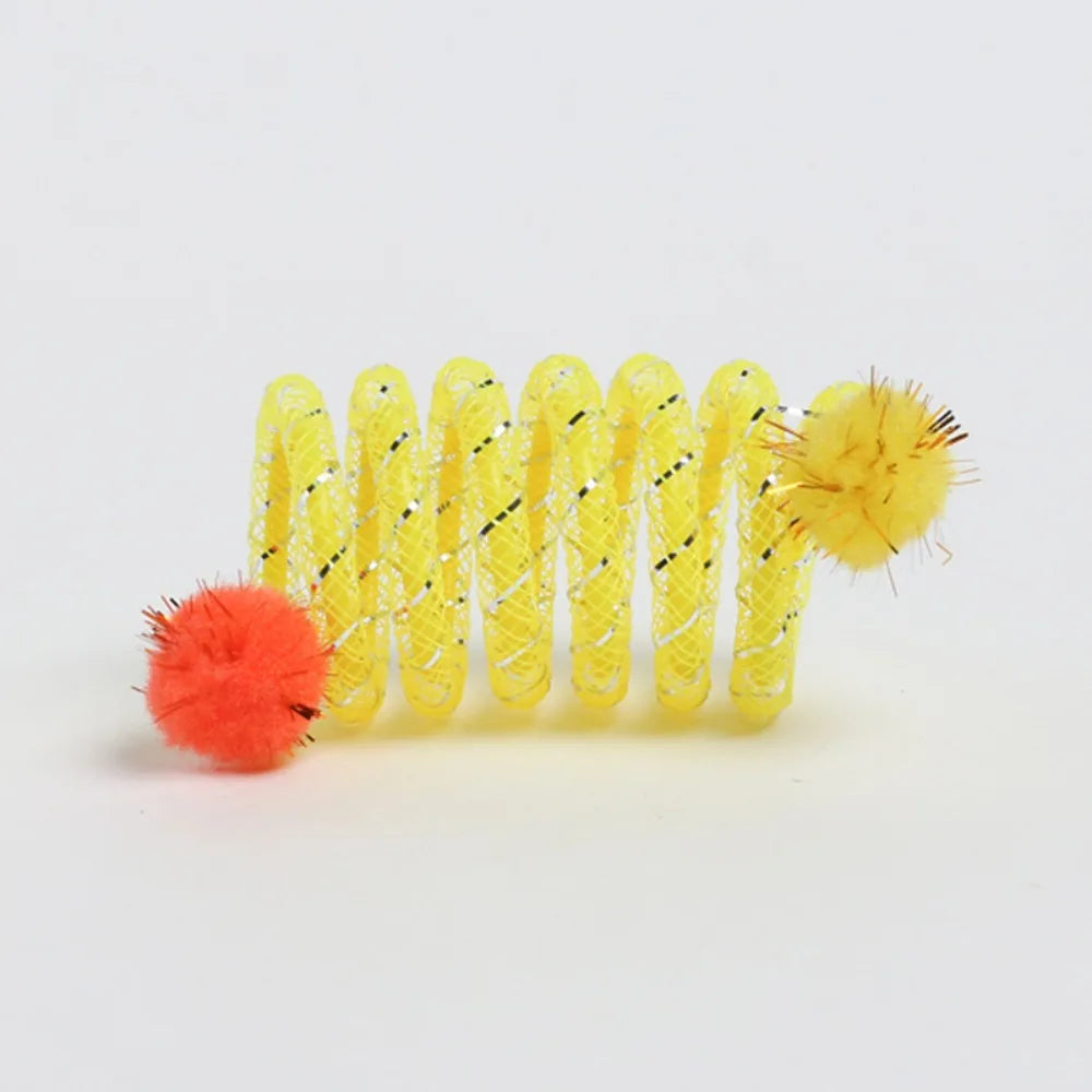 Colorful Coils Spring with Plush Ball