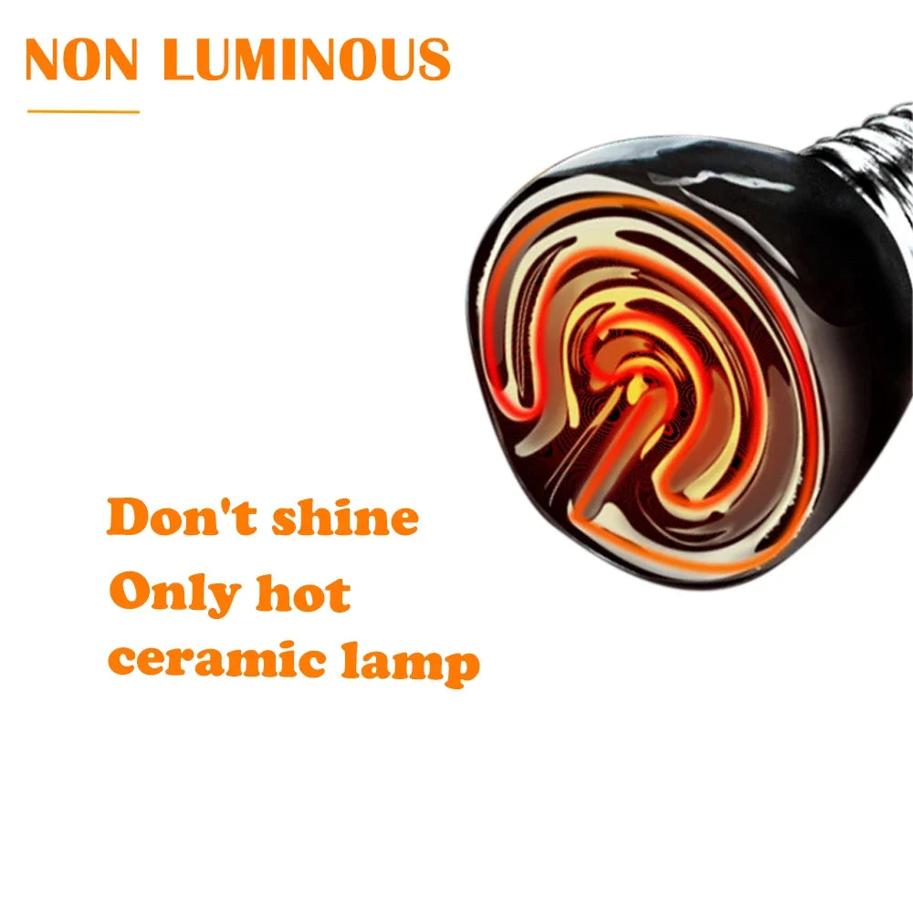 Mini E27 Ceramic Heat Lamp Infrared Reptile - MyPetDollar.com