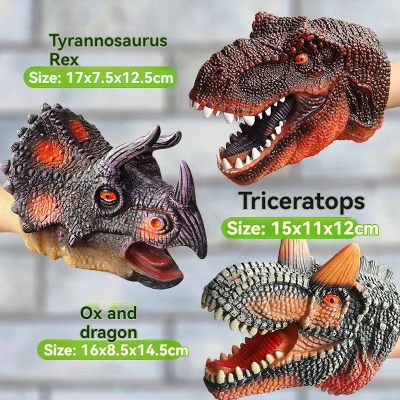 Dinosaur Hand Puppet Gloves Soft Glue - MyPetDollar.com