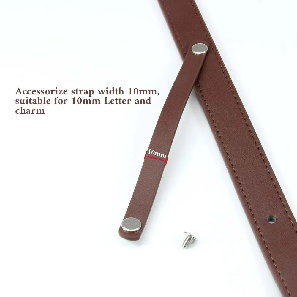 12 PCS Plain PU Leather DIY Name ID Dog - MyPetDollar.com