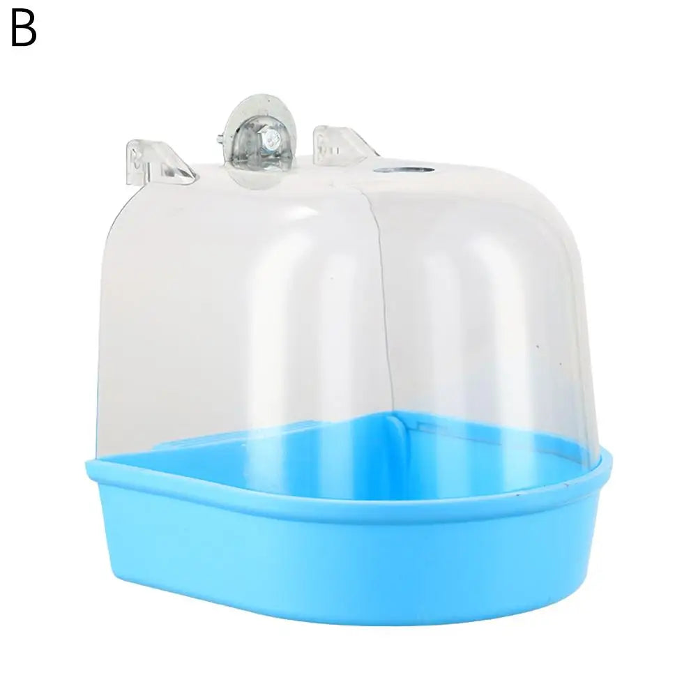 Transparent Bird Bath Tub Splash-proof PP Shower – 4 Colors