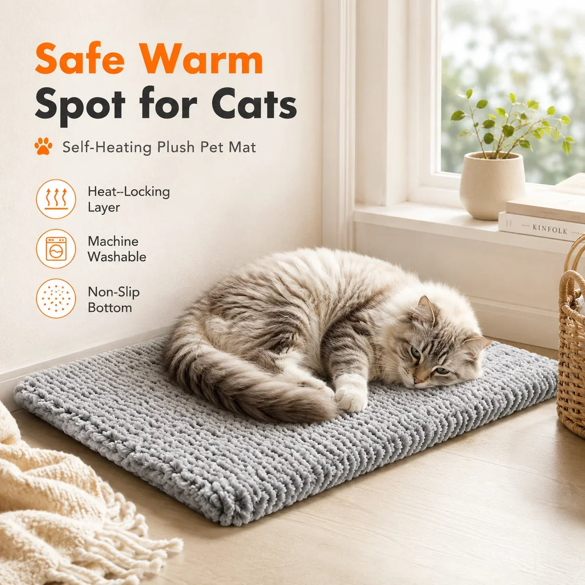 Non-Electric Heat Retention Pet Mat, Wave - MyPetDollar.com