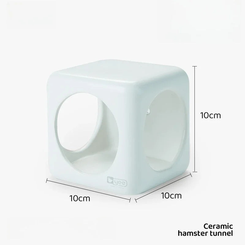 Ceramic Hamster Tunnel Nest Bite Resistant Guinea Pigs for Small Pets