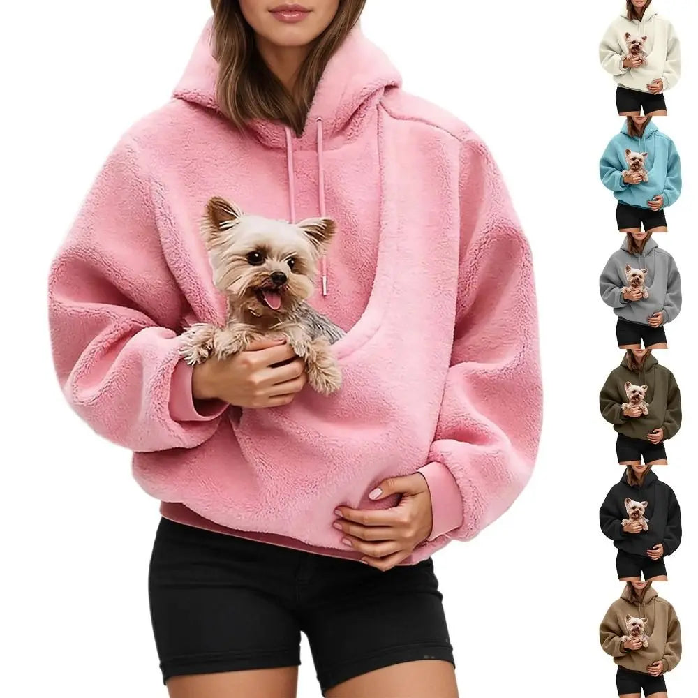 Front Large Pouch Pet Carrier Hoodie - MyPetDollar.com