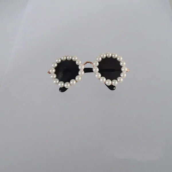 Luxury Glasses Dog Pearl Sunglasses Headdress Eye