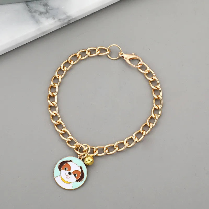 Cute Dog Pattern Pendant Pet Collar with - MyPetDollar.com